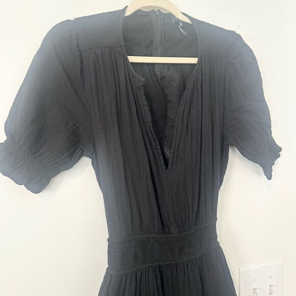 ME+EM Black Backout Cotton Maxidress 10 - Picture 2 of 9